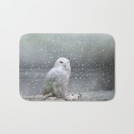Snowy Owl Bath Mat | Snow, Animal, Owl, Digitalmanipulation, Nature, Texture, Outdoors, Photo, Digital 