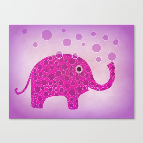 Elephant Blowing Bubbles Canvas Print