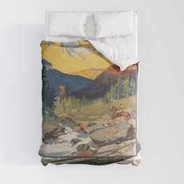 Vintage poster - National parks Comforter