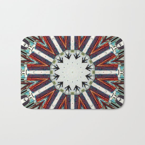 Earth Tones Abstract Bath Mat