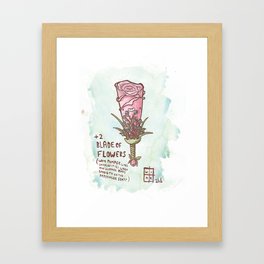 +2 Blade Of Flowers Framed Art Print