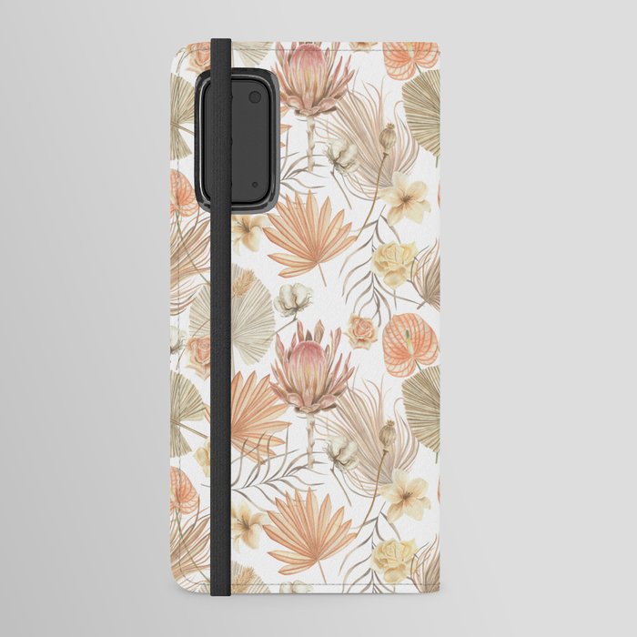 Feminine Floral Print Android Wallet Case