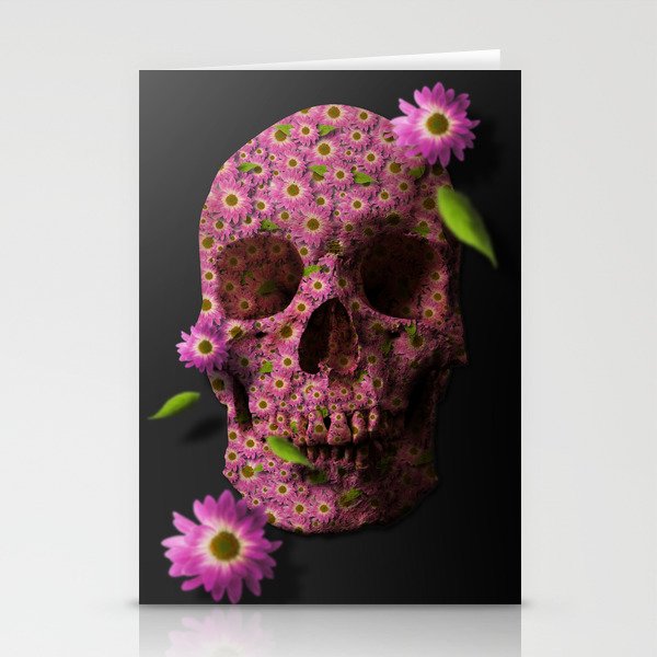 SKULL and FLOWERS Stationery Cards