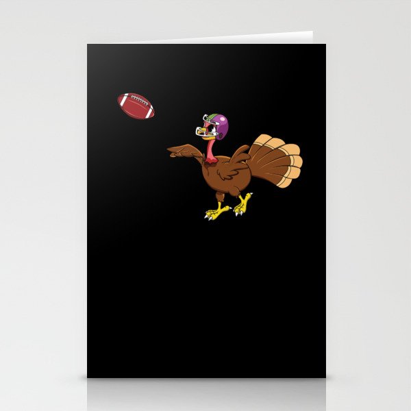 Turkey Football Game Player Funny Thanksgiving Stationery Cards