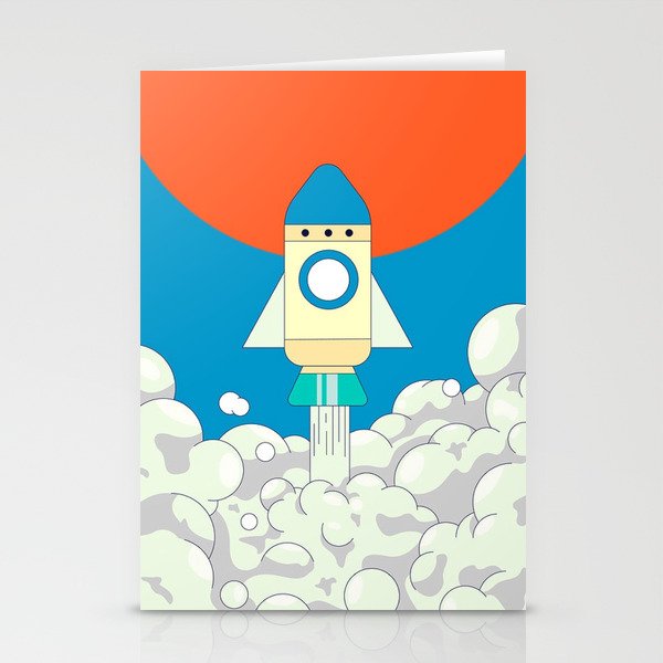 Spaceship Stationery Cards