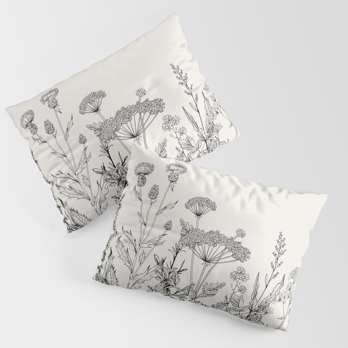 Herbs and Wildflowers Pillow Sham