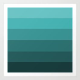 Winter Dark Teal - Color Therapy Art Print
