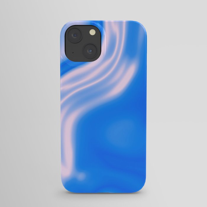 blue and white waves iPhone Case
