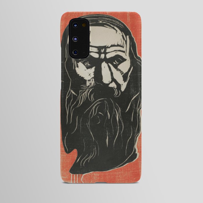 Head of An Old Man with Beard Edvard Munch Famous Painting Android Case
