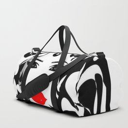 Stylish  black and white Mosaic fashion decor Duffle Bag
