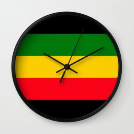 Rastafarian Colors Wall Clock