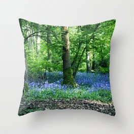 The Bluebell Dell Throw Pillow