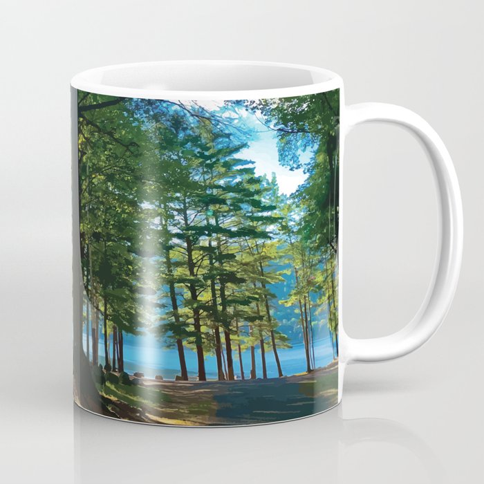 Tree Grove & Lake Sunrise Coffee Mug