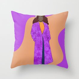 Regal In Purple Throw Pillow