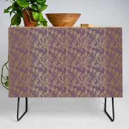 Royal Magnolia Seamless Pattern Purple Credenza