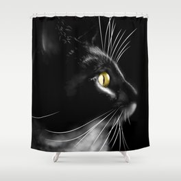 Portrait of a cool cat Shower Curtain