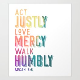 Justify Mercy Modest Bible Art Print
