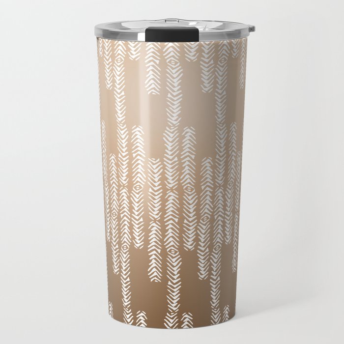 Eye of the Magpie tribal style pattern - gold Travel Mug