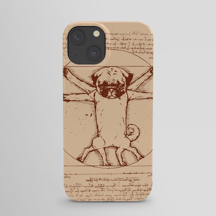 Vitruvian pug iPhone Case