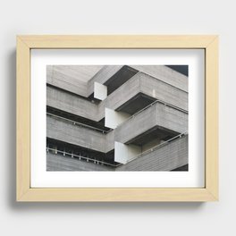 brutalist angles - national theatre london Recessed Framed Print
