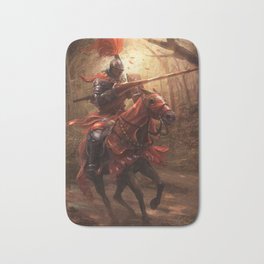 Haste Bath Mat | Fighter, Horseback, Fantasy, Horse, Knight, Medieval, Painting, Digitalpainting, Digital, Warrior 