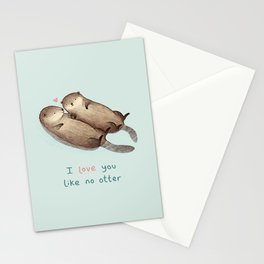 I Love You Like No Otter Stationery Card