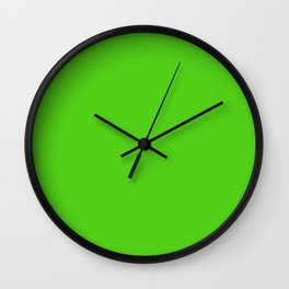 Simple Solid Color Yellow Green All Over Print Wall Clock