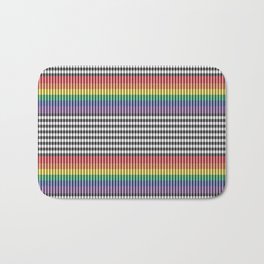 Rainbow Plaid Tartan Textured Pattern Bath Mat | Marriage, Happy, Plaid, Parade, Colour, Pattern, Gay, Graphicdesign, Pride, Abstract 