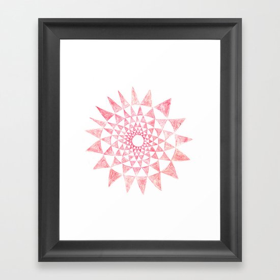 mandala:triangles Framed Art Print