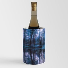 Enchanted Forest Lake Turquoise Teal Gray Wine Chiller
