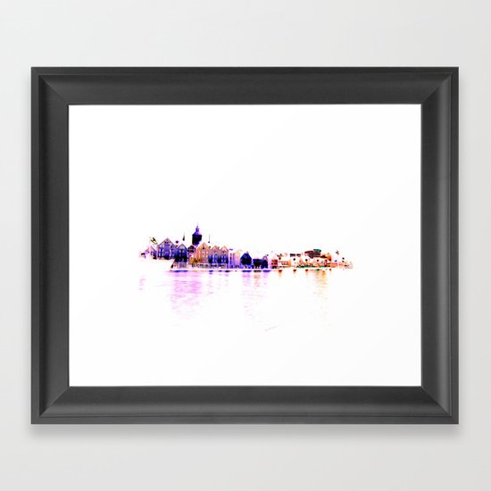 white harbor III. Framed Art Print