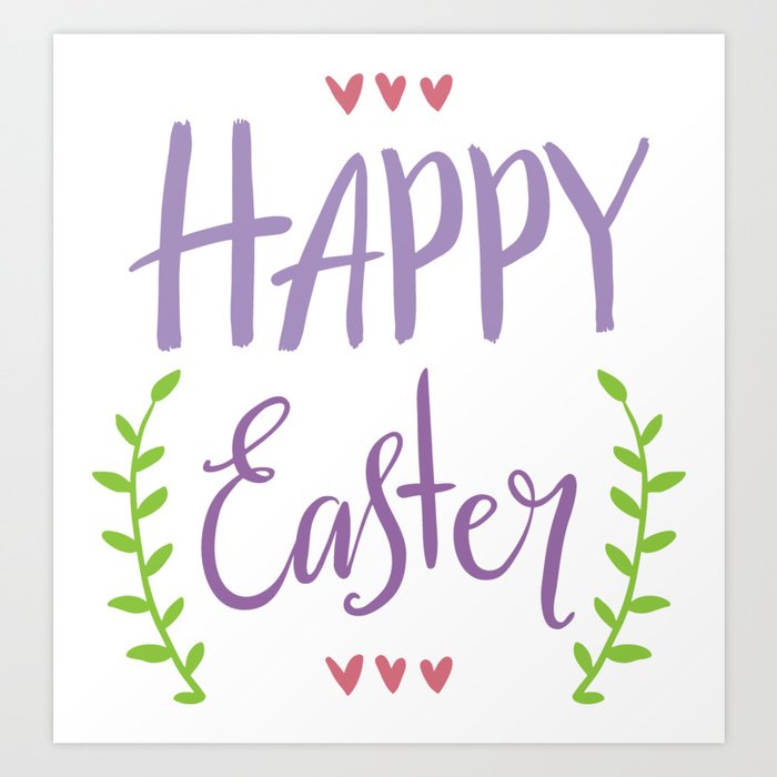 Happy Easter Pastel Art Print by ksanders013 | Society6