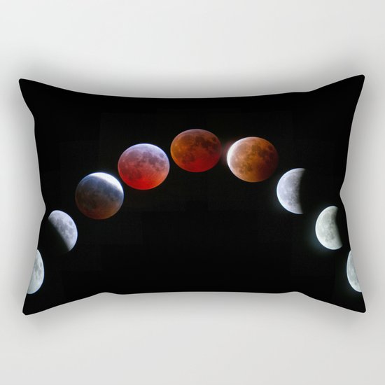 Moon Phases (Blood Moon) Rectangular Pillow