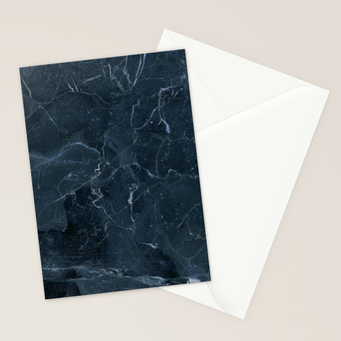 Dark blue marble texture Stationery Cards by CatyArte | Society6