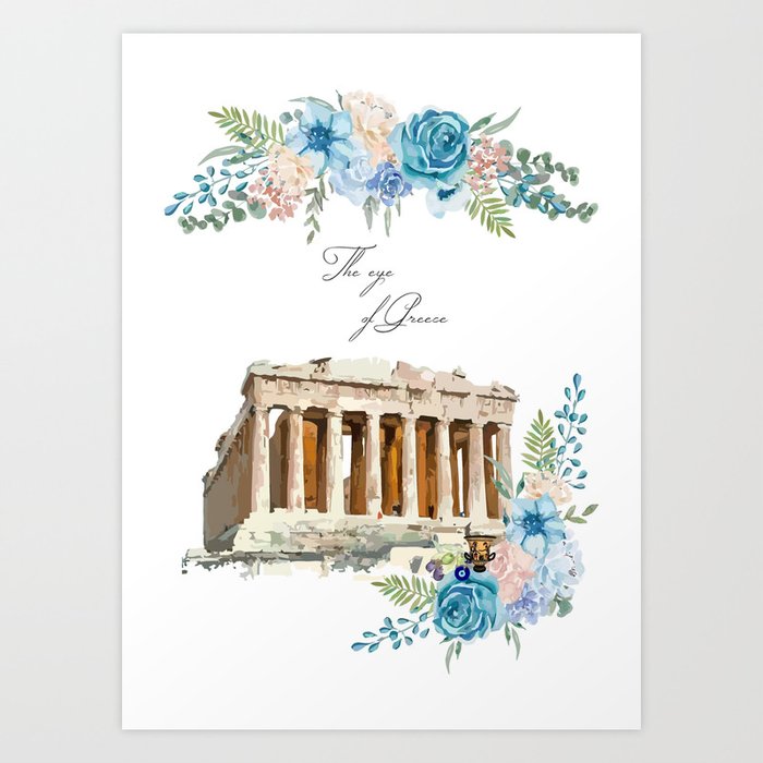 Parthenon of Greece Vintage Art Print by Ilse Fragoso Society6