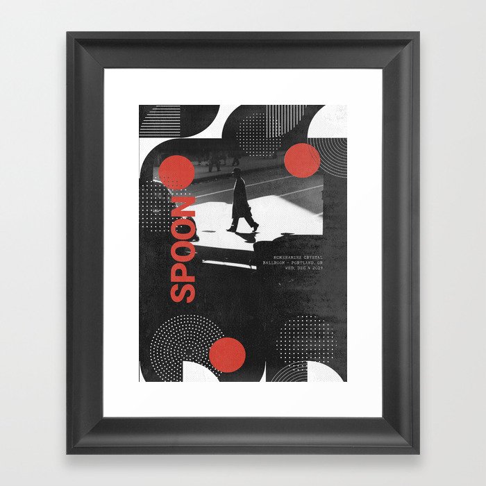 Spoon gig poster. Art Print. Music poster Framed Art Print