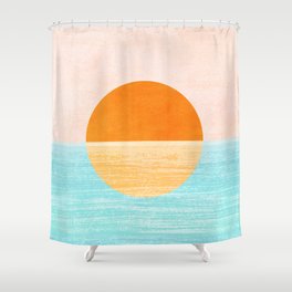 Seaside Sunset Shower Curtain