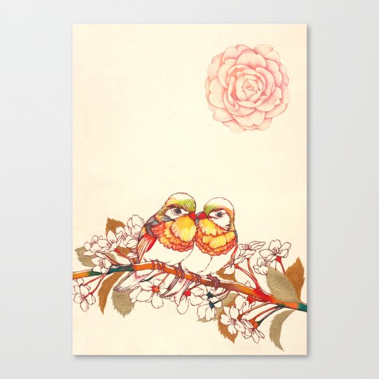 Lovebirds Canvas Print