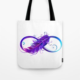 Infinity Feather Tote Bag