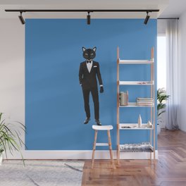 Gentleman Cat in Tuxedo suit Wall Mural