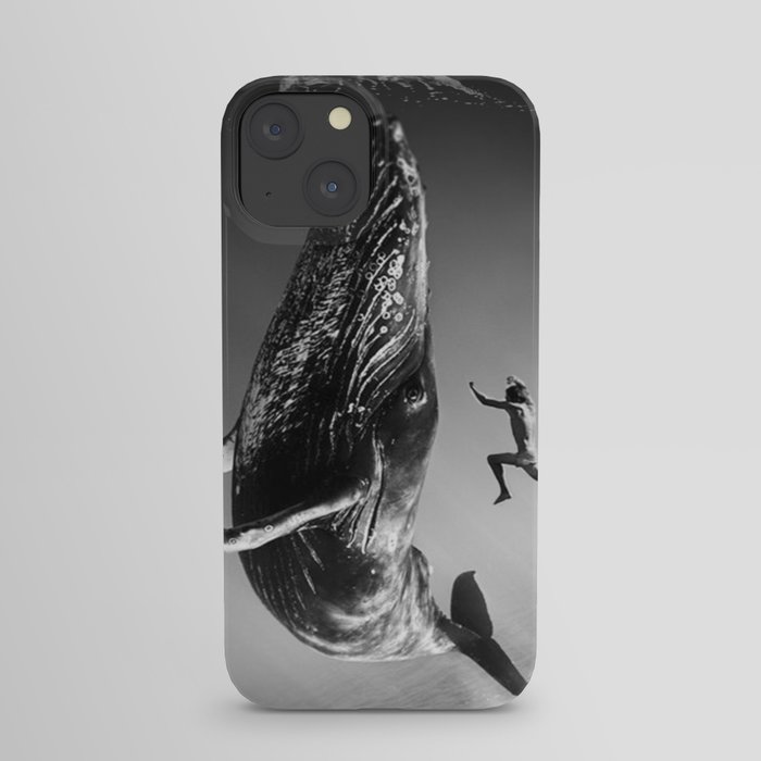 la baleine et le nageur iPhone Case