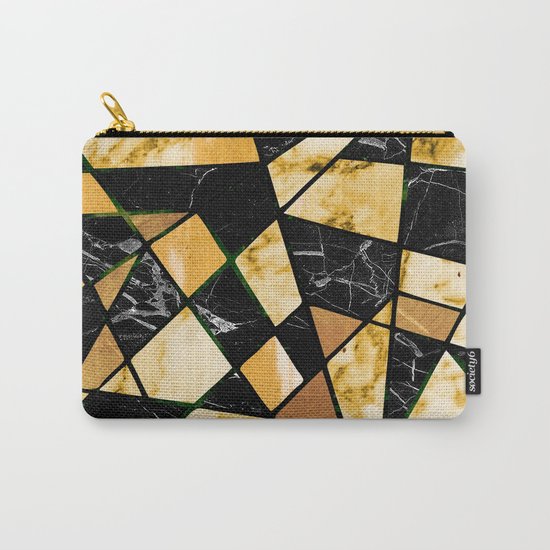 Abstract #460 Marble and Metal Carry-All Pouch