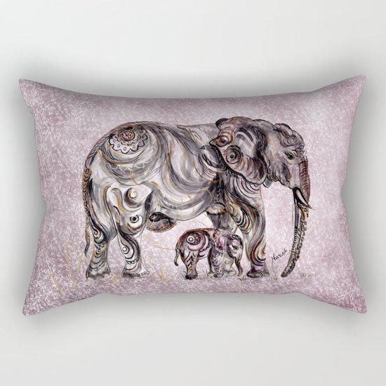 Mom Eephant Rectangular Pillow
