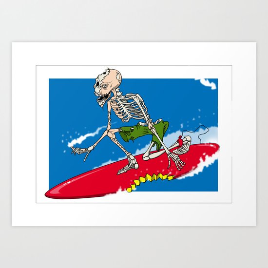 Shark Bait Zombie Art Print