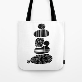 Sea stones or abstract ornament? Black and white graphics Tote Bag
