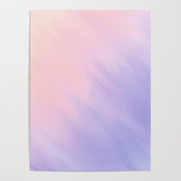 Hand Painted Lilac Lavender Pink Watercolor Brushstrokes Ombre Poster