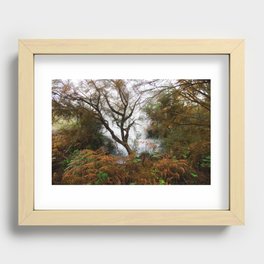 Steam pit in the woods | Taupo New Zealand  Recessed Framed Print