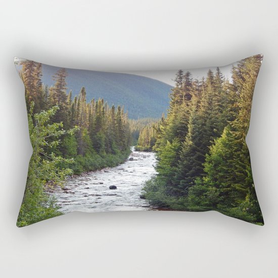 Mountain River Rectangular Pillow