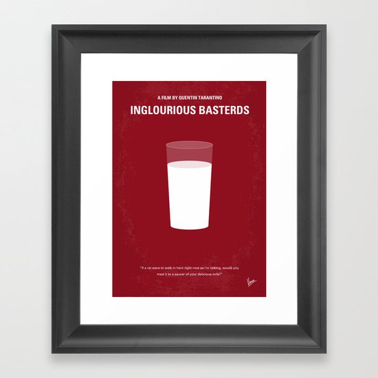 No138 My Inglourious Basterds minimal movie poster Framed Art Print
