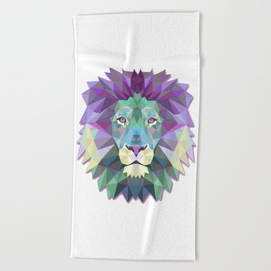 Colorful Lion Beach Towel